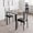 Grey, variant on Dining Table for 2, Small Square kitchen Dining Tables Set,Space Saving Wood Accent Furniture for Apartment,Home Office, Brown
