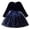 Blue, variant on HJYCHN Girls Dress Long Sleeve Star Print Mesh Party Gown with Bow Tie for Christmas Kids Dress 5-6 Years