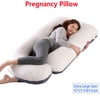 Body J-Shaped Pregnancy Pillows, Pure Cotton Maternity Pillow, Full Body Pregnant Women Pillow, Extra Comfort Oversize-57x 27.5x7.9 inches