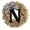 N, variant on Dienrx Burlap Wreath, Clearance Unique Last Name Year Round Front Door Wreath with Bow Welcome Sign Garland Creative 26 Letter Farmhouse Wreath for Front Door Spring Outside Hanger Decor Gift