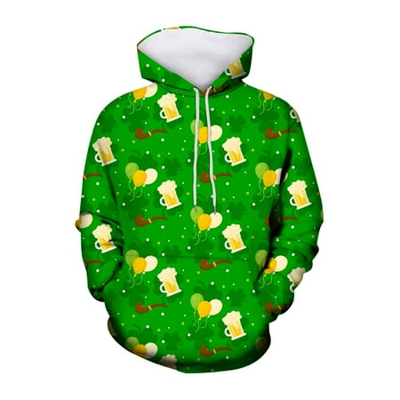 

Fall and Winter St. Patricks s Day Casual Fashion New Hot Full Print Long Sleeve Hoodie Trend for Boys and Girls Hoodies Purge Shirt Banana Sweatshirt Kids Chicken Hoodie Toddler Kids Hoodies