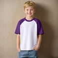 thumbnail image 2 of NIEWTR Boys T Shirts Short Sleeve Tees Cotton Crewneck Soft Basic Summer Top Solid Toddler Kids Tee Shirt（Purple,9-10 Years), 2 of 8
