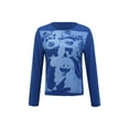 thumbnail image 5 of Qiylii Women Slim Fit T-shirt, O-neck Girls Print Long Sleeve Pullover, 5 of 9
