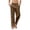 Coffee-1, variant on Cotton Linen Pants for Mens Straight Leg Elastic Waist Lightweight Trousers Beach Relaxed Loungewear with Pockets