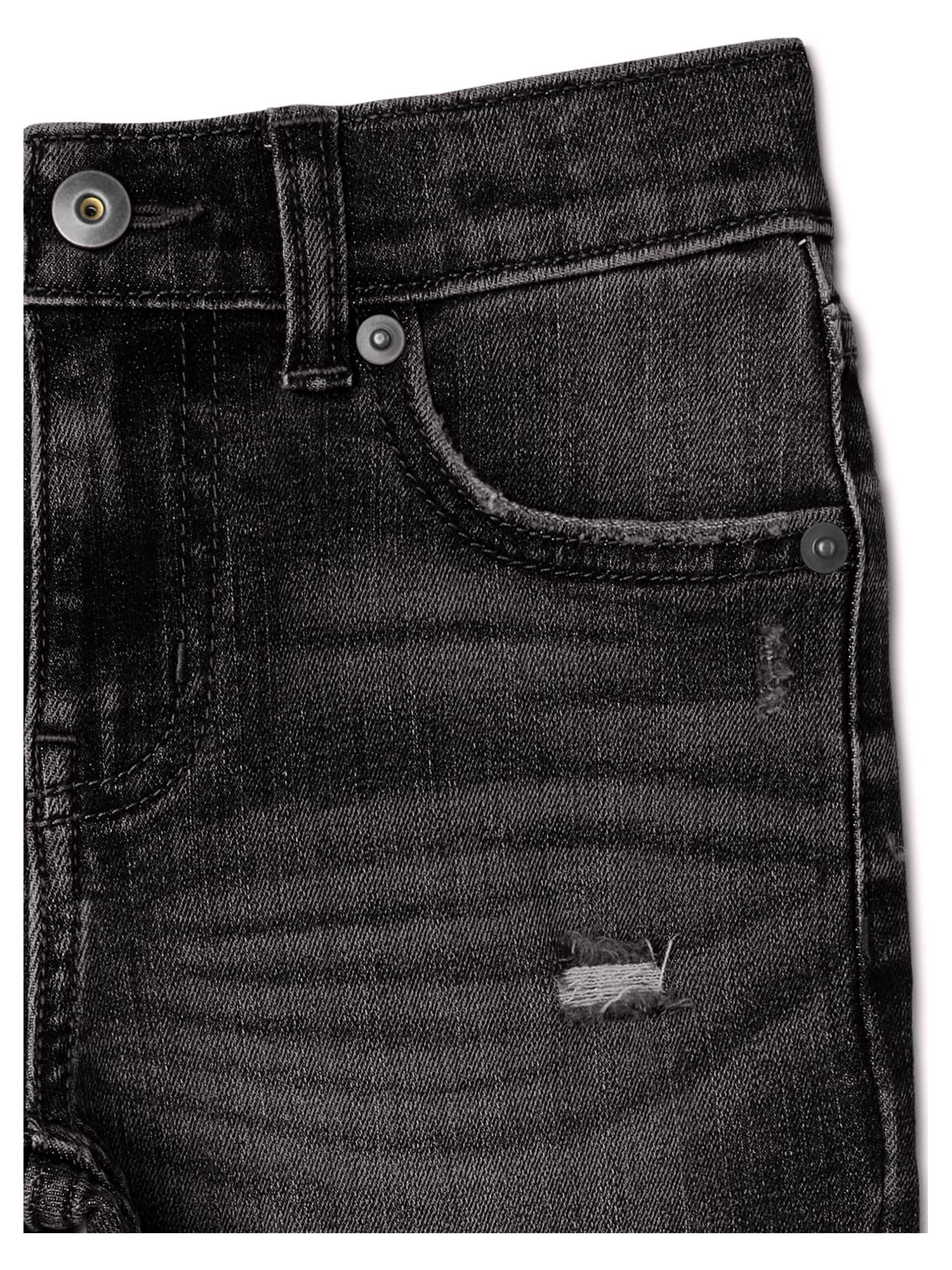 Wonder Nation Boys Rip & Repair Slim Fit Denim Jeans, Sizes 4-18 & Husky