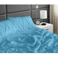 thumbnail image 5 of Ruvanti Queen Sheets Set - Luxurious Silky Soft Microfiber Bedding - Cozy & Comfy - 15 inch Deep Pocket (Fits up to 17") Hotel Bed Sheets - 4 Pcs - Blue, 5 of 10