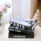 thumbnail image 4 of Libros falsos simples para decoración de mesa de café, caja de libros de decoración moderna para el hogar, caja de almacenamiento de Control remoto, París, Londres, Nueva York, 4 of 4