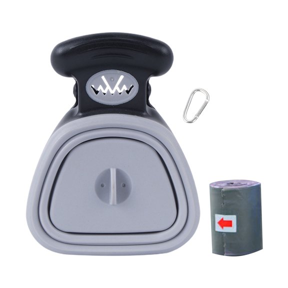 JANGSLNG Pooper Scooper Dog Pet Travel Foldable Pick Up Animals Waste Litter Picker Shovel With 1 Roll Decomposable Bags Poop Scoop Clean Pick Up Excreta Cleaner