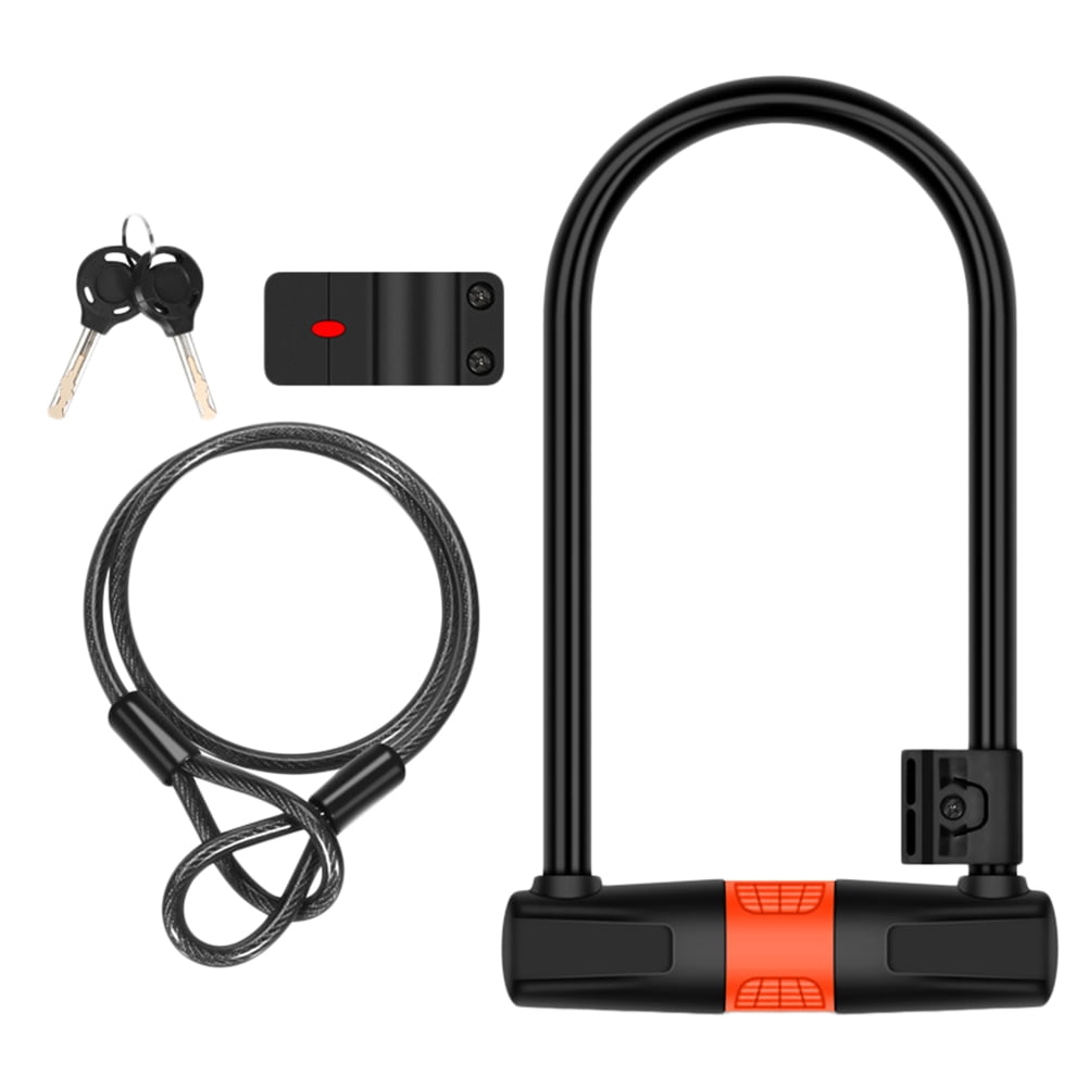 PartyKindom 1Set Mountain Bike Accessories Anti Theft Chain Lock with High Strength Steel Cable Black