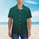 thumbnail image 2 of Fotbe Dark teal green Camisa Hawaiana para Hombre Unisex – Camisa Casual de Verano con Botones de Manga Corta de Algodón y Lino,3X-Large, 2 of 7