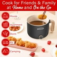 thumbnail image 4 of Brentwood 1.6-Qt. Multifunction Electric Ceramic Non-Stick Hot Pot Cooker with Stainless Steel Food Steamer (Black), HPS-3172BK, 4 of 8