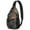 Halloween Spider Webs, variant on Sling Backpack,Halloween Spider Web with Purple Icons Sling Bag with Water Bottle Holder,Waterproof Sling Bag for Men/Women with Headphone Jack for Hiking,Travel