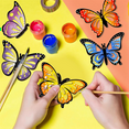 thumbnail image 6 of 40PCS Wooden Hollow Butterfly Ornaments to Paint, 8 Styles DIY Blank Unfinished Wood Cutouts Ornament for Crafts Hanging, 6 of 7
