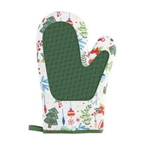 Christmas Baking Tools Set with Heat-Resistant Silicone Gloves, Rolling Pin and Scraper, Festive Kitchen Supplies for Holiday Baking and Gift Giving