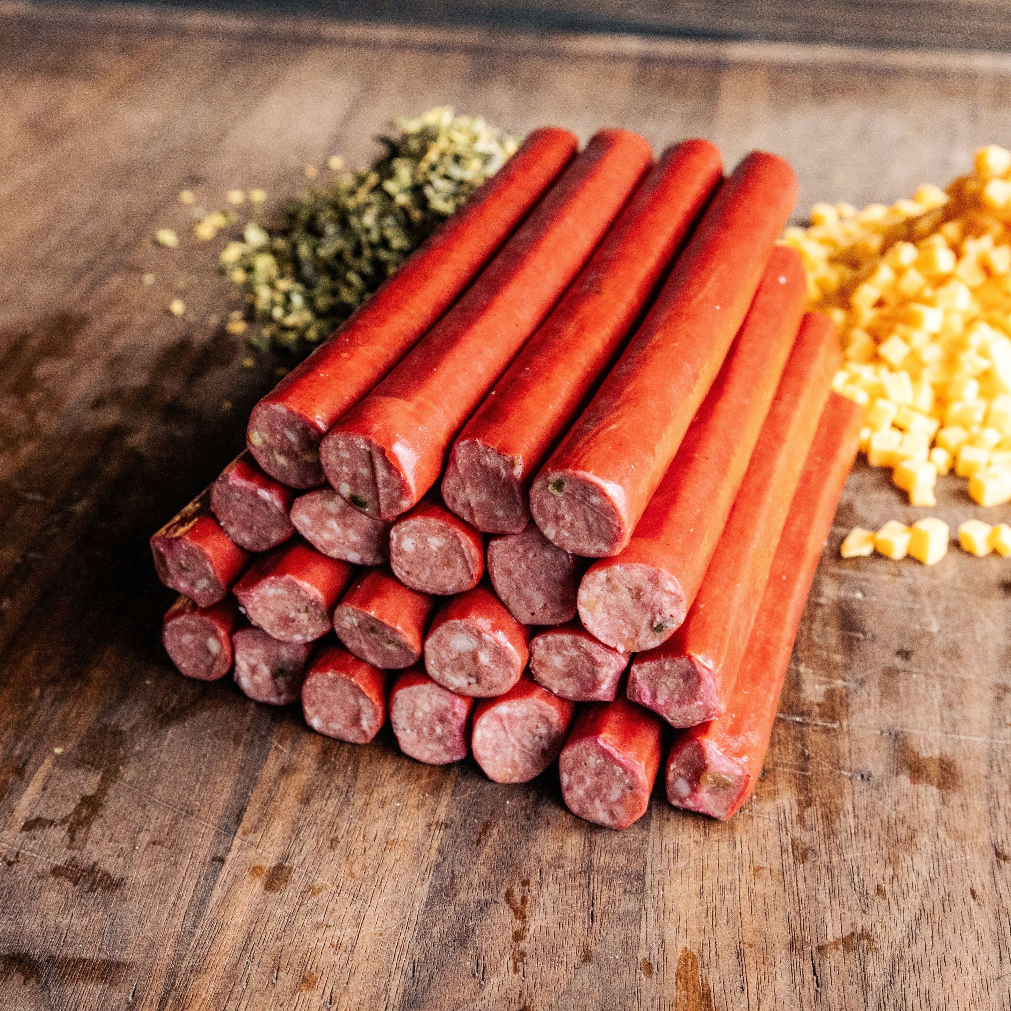 The Bearded Butchers High-Temp Cheddar Cheese, 1 lb Bag, 1/4-inch Cubes, Shelf-Stable, 400°F High Temp, for Sausage, Brats, Snack Sticks, Burgers