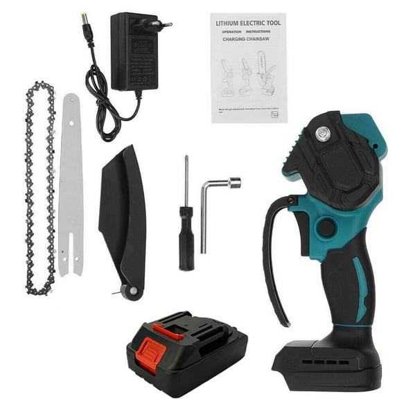 NIFFPD Mini Chainsaw, Electric Chainsaw,6 Inch mini chainsaw Cordless,Brushless Handheld Electric Chainsaw for Wood Cutting Tree Trimming (Battery Included) Black