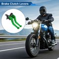 thumbnail image 2 of Palancas de freno y embrague cortas únicas para Kawasaki Z650 17-23, palanca de freno ajustable en 6 posiciones, aleación de aluminio, verde sólido, 1 par, 2 of 7