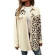 thumbnail image 1 of Abrigo informal de manga larga sin capucha para mujer, chaqueta de longitud media con estampado de leopardo, 1 of 7