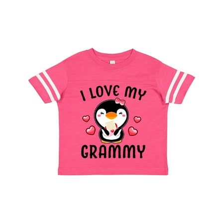 

Inktastic I Love My Grammy with Cute Penguin and Hearts Gift Toddler Toddler Girl T-Shirt