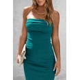 thumbnail image 3 of Vestido PRETTYGARDEN Maxi Strapless Ajustado con Abertura Lateral Azul Verde Talla L, 3 of 8