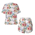 thumbnail image 2 of Sigee Rose Flowers for Sleepwear Casual Pjs with Pockets Women's Pajamas Sets Shorts 2 Piece Short Sleeve Lounge Sets, 2 of 9