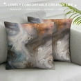 thumbnail image 3 of COMIO  Marble Print Throw Pillow Cushion Case, Retro Style Paintbrush Colors in Marbling Texture Watercolor Artwork, Modern Accent Sided Digital Printing, 3 of 5