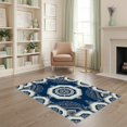 thumbnail image 2 of ODIKA 4'x6' Ultra-Soft Area Rug, Pvc Bottom Contemporary Geometric Centerpiece Vintage Borders None Washable, Bare feet friendly, Silk-Touch for Bedroom Home office, 2 of 7