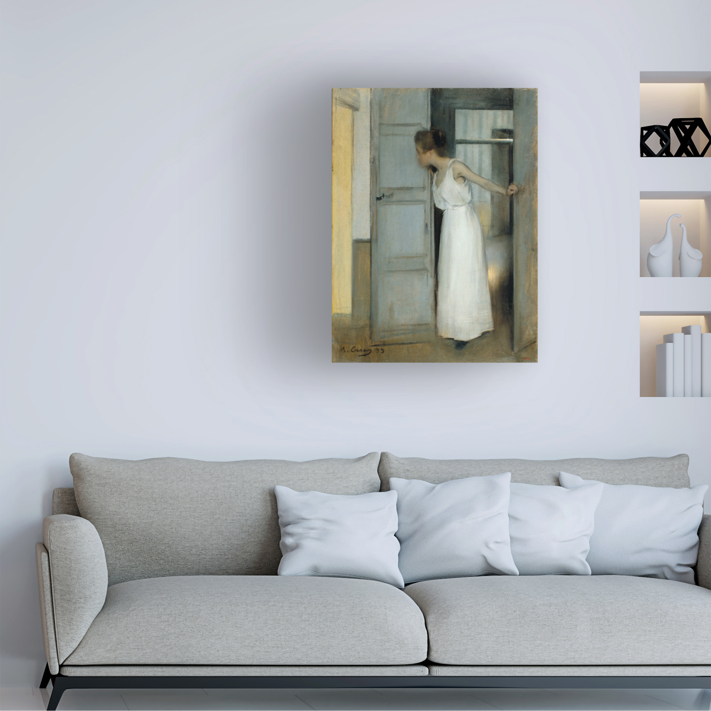 Ramon Casas 'Over My Dead Body' Canvas Art