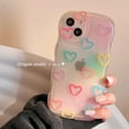 thumbnail image 4 of Compatible with iPhone 14 Pro Case for Women/Girls, Cute Curly Wave Love-Heart Anti-Scratch Shockproof Case with Bracelet for iPhone 14 Pro, Love-Heart with Bracelet, 4 of 7