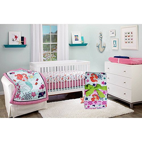 Pre Owned Little Bedding by NoJo 6056276 Elephant Time 3 Piece Crib Bedding Set Pink Like New Walmart