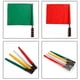 thumbnail image 2 of Bandera de árbitro deportivo verde 4 piezas Bandera de árbitro de eventos de pista y campo Bandera de portería de fútbol Bandera de abanderado Mango de esponja, 2 of 5
