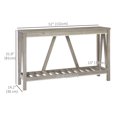 thumbnail image 3 of HOMCOM Table Console Style Ferme avec Tablette de Rangement Anti-Basculement pour Entrée, 3 of 10