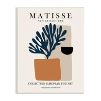 Stupell Industries Geometric Shapes Floral Botanicals Neutral Matisse Design Wood Wall Art, 13 x 19, Design by Ros Ruseva