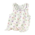 thumbnail image 2 of Spazoro Little and Big Girls Tank Tops Undershirts, Cute Print Sleeveless Breathable 100%Cotton Summer Camisole for Kids Girls Boys White Size 12 T, 2 of 3