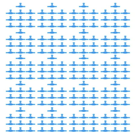 200 Pieces Plastic Aquarium Fish Tank 2 Way Air Pump Control Valves, Blue