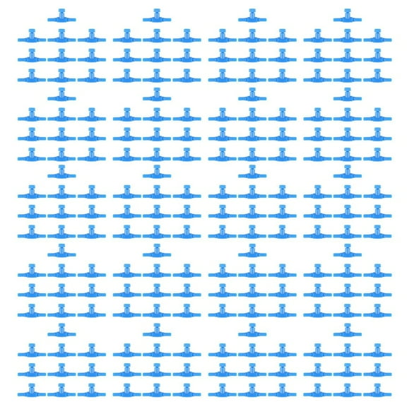 200 Pieces Plastic Aquarium Fish Tank 2 Way Air Pump Control Valves, Blue