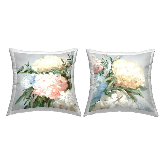 Stupell Industries Pastel Hued Hydrangeas Decorative Printed Throw Pillow Design by Alex Black.