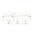 thumbnail image 4 of DecMode Sign Hello, Love, Wish Wooden Decorative Sign with Text Bubble Design, 3-Pieces, 4 of 10