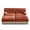 Red Brown-2& Rectangle, variant on Hommoo Comfort Velvet Fabric Armless Sofa, Button Tufted Design & Floor-grazing Tassel, Red Brown