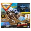 Monster Jam, Monster Dirt Starter Set, Featuring 8oz of Monster Dirt and 1:64 Scale Die-Cast Monster Jam Truck (Playset May Vary)