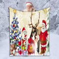 thumbnail image 1 of Franela De Navidad Rojo Santa Claus Elk Manta Gruesa Cálida Suave Y Acogedora Para Sofá Cama Niños Dormir sonducket HA042025-01, 1 of 6