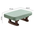 thumbnail image 3 of Reposapiés otomano pequeño con patas de madera, banco, taburete rectangular para cambiar zapatos Azul marino, 3 of 9