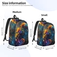 thumbnail image 2 of Honeii Neon Seahorse Underwater Realm Print Canvas Backpack for School & Outdoor,Laptop Excursion Backpack,Notebook School Bookbag For Men Women,for Work, Travel, and Everyday Use-Medium, 2 of 5