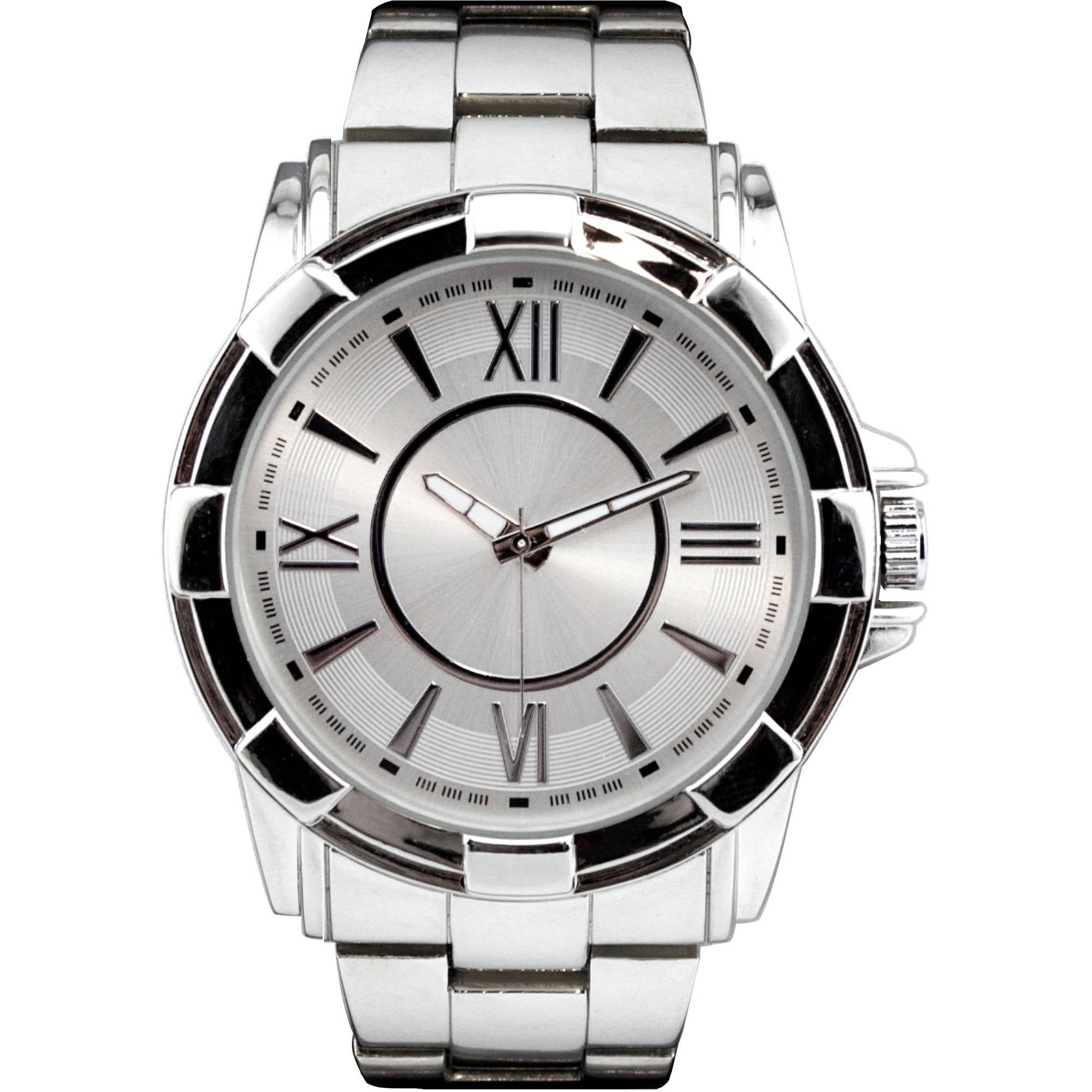 Mens Silver Bracelet Watch - Walmart.com