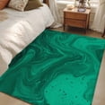 thumbnail image 4 of Green Marble Area Rugs 2.7'x5', Washable Small Throw Rugs for Kitchen Bedroom, Modern Farmhouse Gradient Abstract Fluid Art Indoor Outdoor Rug Non-Slip Low Pile Carpet Runner Reversible Floor Mats, 4 of 8