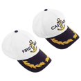 thumbnail image 1 of 2pcs Matching Captain Boating Baseball Cap Sailor Navy Hat Decorative Captain Baseball Cap, 1 of 4