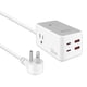 thumbnail image 1 of Cargador GaN USB C PD 65 W / USB QC 18 W con multicontactos blanco, 1 of 2