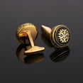 thumbnail image 5 of Longcreek Celtic Knot Cufflinks for Men, Round Cross Cufflinks, Rhinestone Crystal Flower Cuff Links, Viking Celtic Filigree Shirt Tuxedo Cufflinks, Punk Cufflinks French Cufflinks, 5 of 5