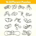 thumbnail image 5 of Metal Montessori Puzzle Solving, Metal Brain Teaser Puzzles, Steel IQ Games Physics Mind Metal Puzzles for Adults, for Party Favor Challenge, with Pouch, 5 of 8