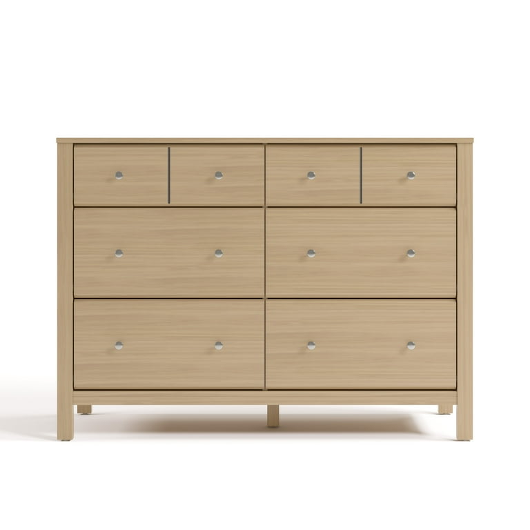 Storkcraft Horizon 6 Drawer Nursery Double Dresser, Driftwood